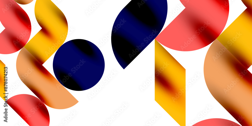 Shadow effect shiny circles and round triangles geometric modern art. Vector Illustration For Wallpaper, Banner, Background, Card, Book Illustration, landing page Shadow effect shiny circles and round triangles geometric modern art. Vector Illustration For Wallpaper, Banner, Background, Card, Book Illustration, landing page