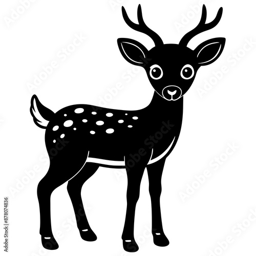 Deer silhouette vector illustration style.