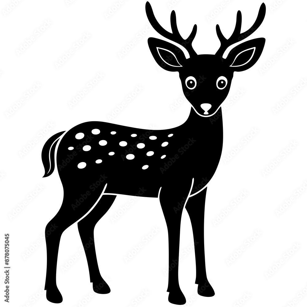 Deer silhouette vector illustration style. Deer silhouette vector illustration style.