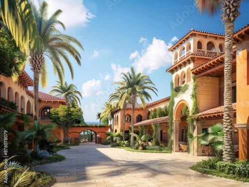 Resort Hotel with Mediterranean Architecture 