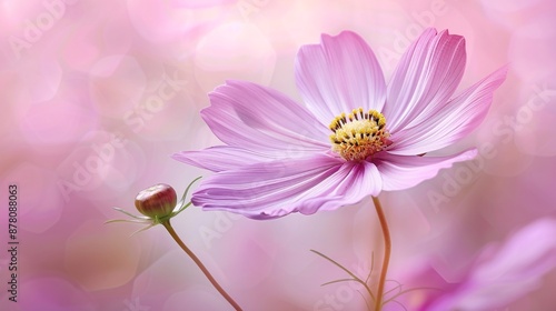 Flower on background, a depiction of amazing color. Blossoming and bright, it's a gorgeous natural sight.