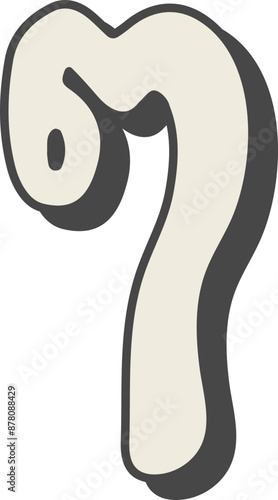 Bold Cute Thai Vowel Alphabet Doodle