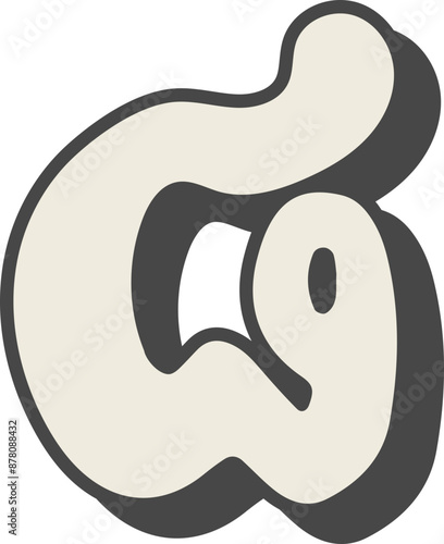 Bold Cute Thai Vowel Alphabet Doodle