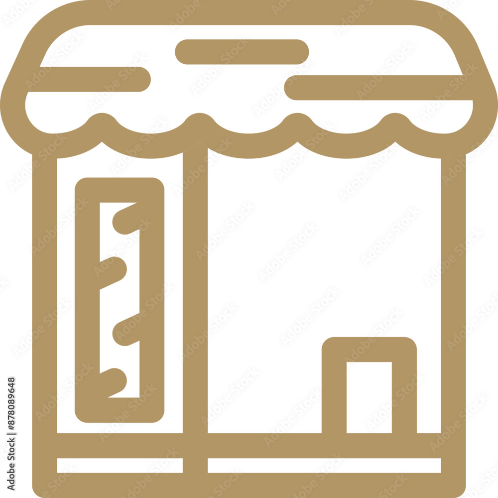 Cafe or restaurant icon in thin line art. Cafe or restaurant icon in thin line art.