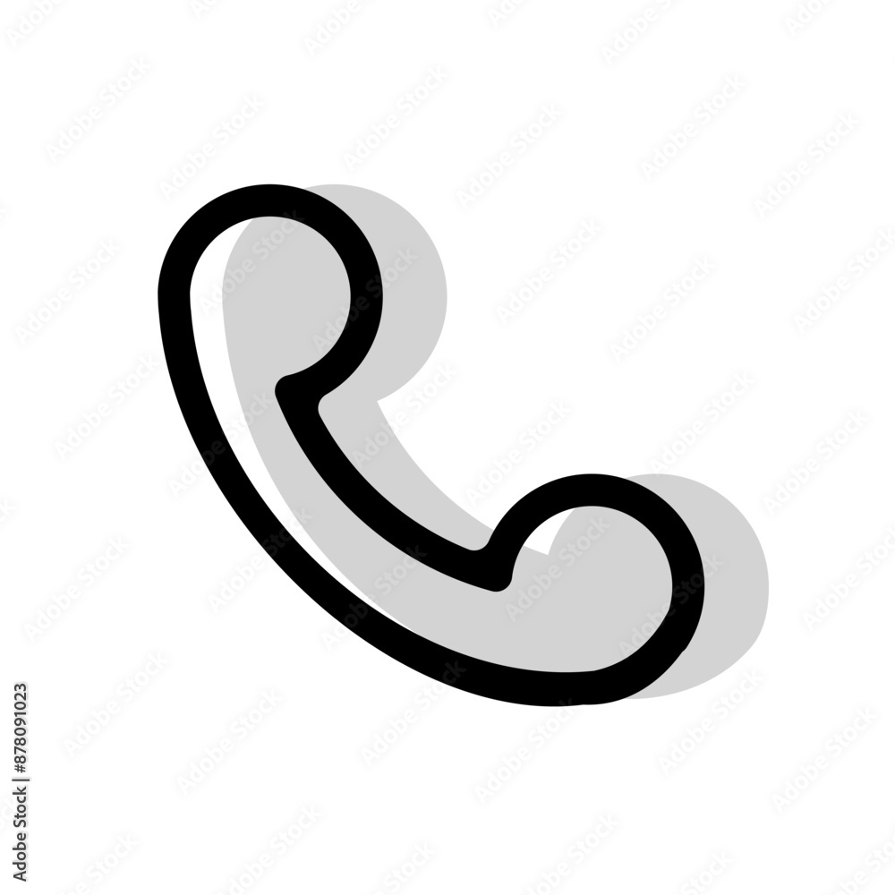 Telephone sign on white background Telephone sign on white background