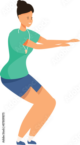 Female referee is crouching and using hand signals to officiate a sports game