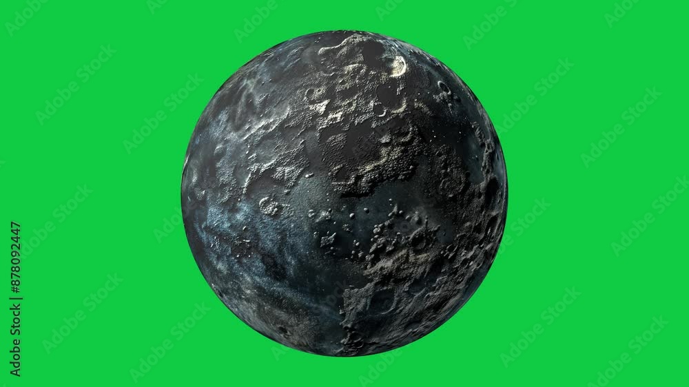 unknown rocks textured planet rotating on chroma key background unknown rocks textured planet rotating on chroma key background