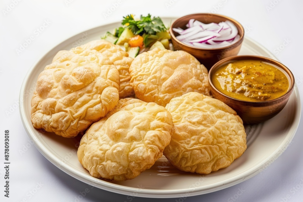 Traditional Poori Bread with Tangy Tamarind Chutney Traditional Poori Bread with Tangy Tamarind Chutney