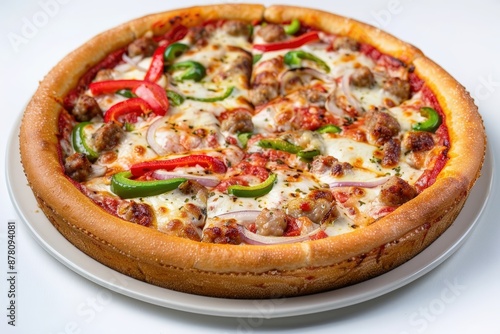 Gourmet Deep-Dish Pizza: A Crispy, Cheesy Feast