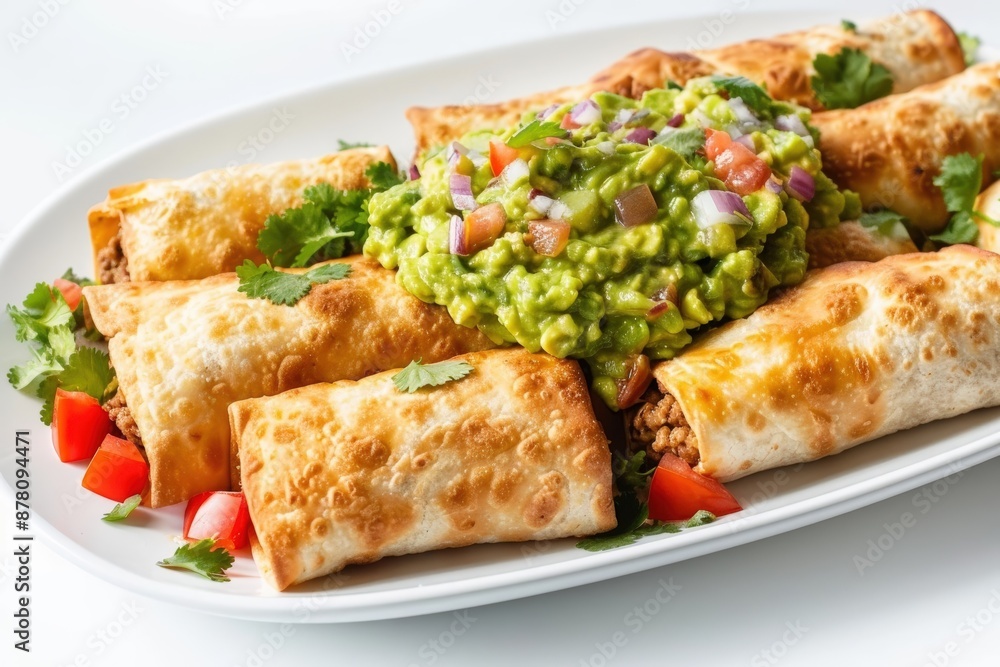 Crispy Beef Chimichangas and Flavorful Guacamole Crispy Beef Chimichangas and Flavorful Guacamole