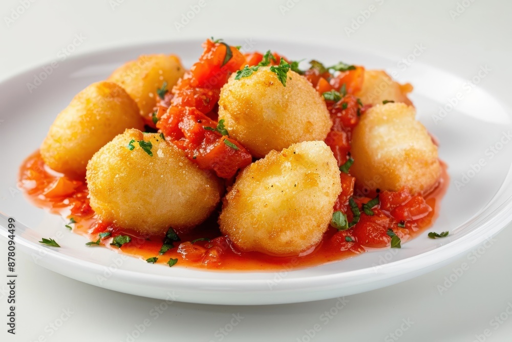 Spicy Tomato and Garlic Chutney with Golden-Fried Bocconcini Spicy Tomato and Garlic Chutney with Golden-Fried Bocconcini