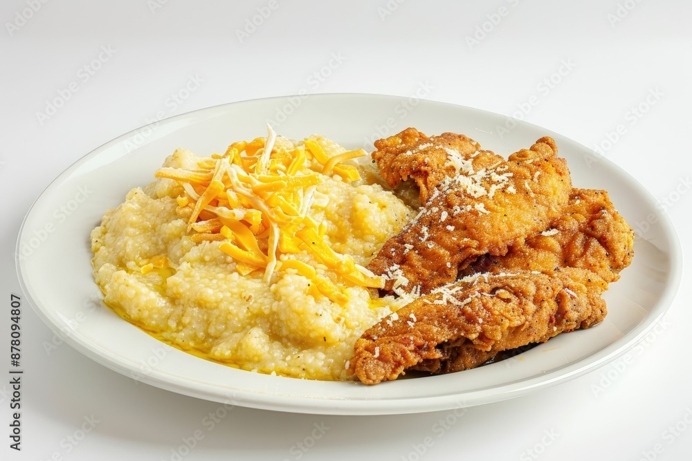 Delectable Cheddar Grits and Savory Chicken Delectable Cheddar Grits and Savory Chicken