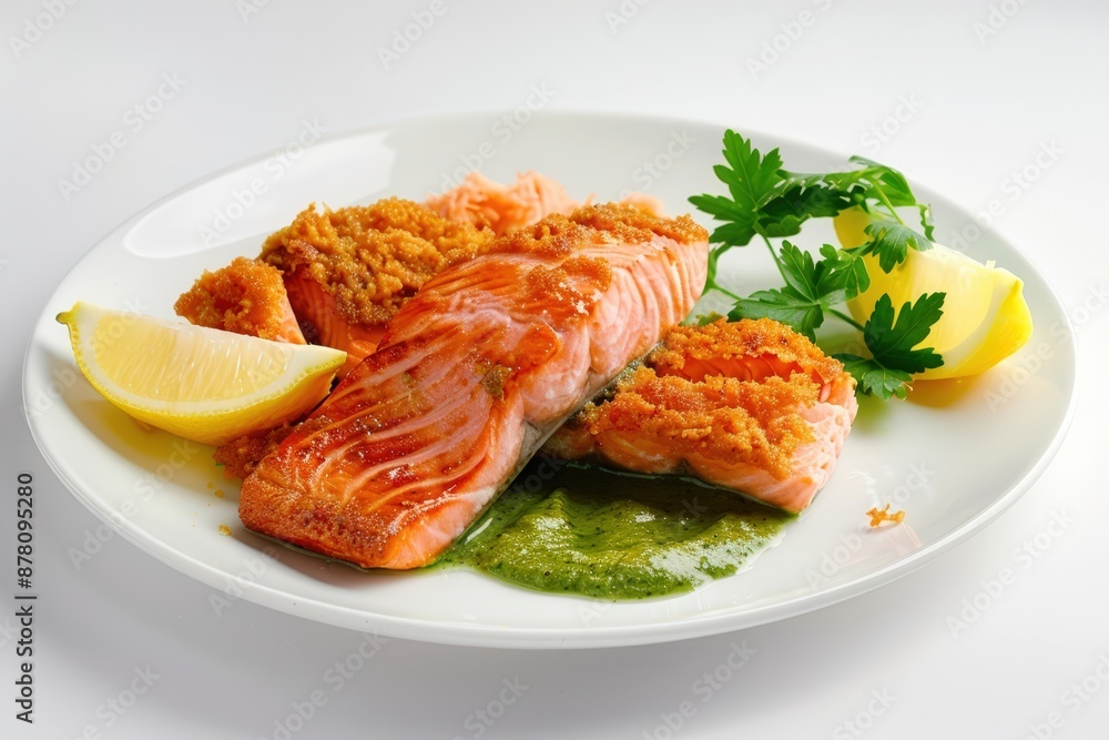 Sumptuous Deep-Fried Salmon Fillet with Mustard and Panko Crust Sumptuous Deep-Fried Salmon Fillet with Mustard and Panko Crust