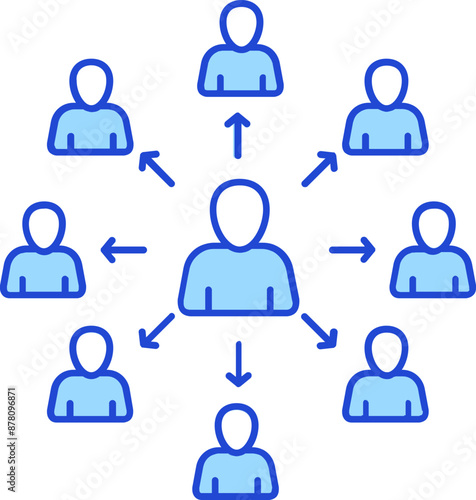 User Connection or Networking Icon or Symbol.