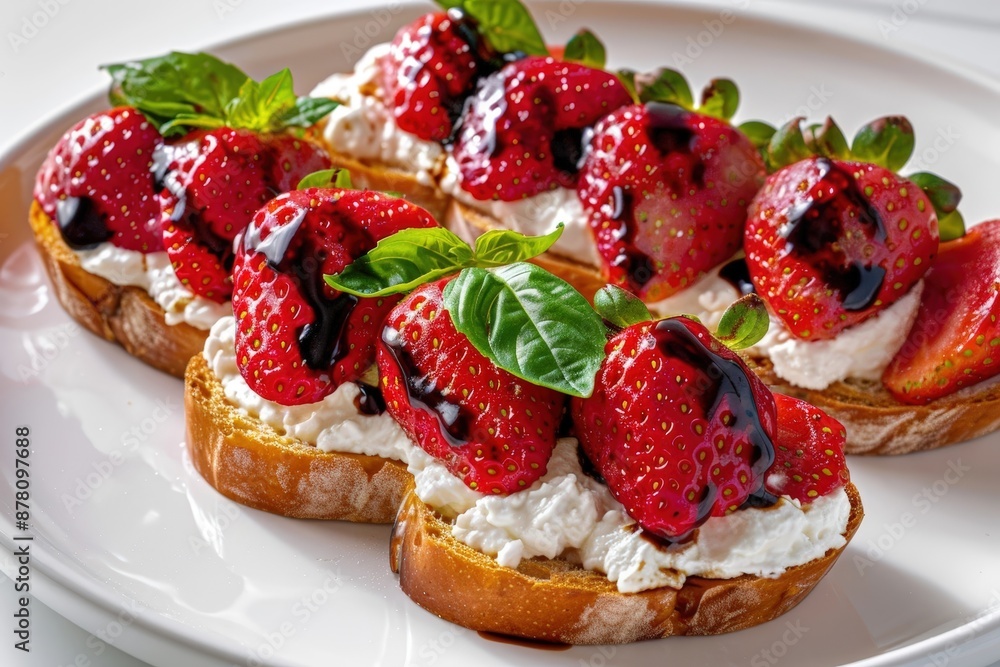Creamy Crostini with Fresh Ricotta, Strawberries, and Aged Balsamic Creamy Crostini with Fresh Ricotta, Strawberries, and Aged Balsamic
