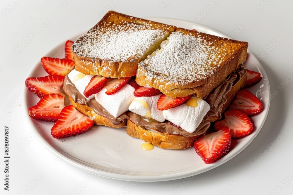 Yummy Strawberry Chocolate Panini with Marshmallow Creme