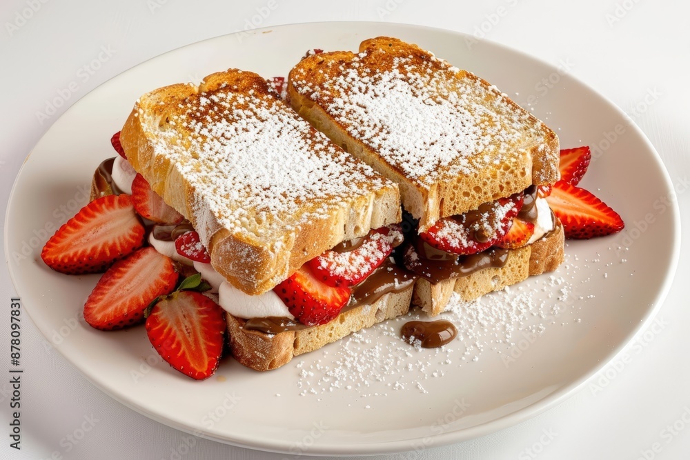 Exquisite Sourdough Dessert Panini with Chocolate-Hazelnut Exquisite Sourdough Dessert Panini with Chocolate-Hazelnut