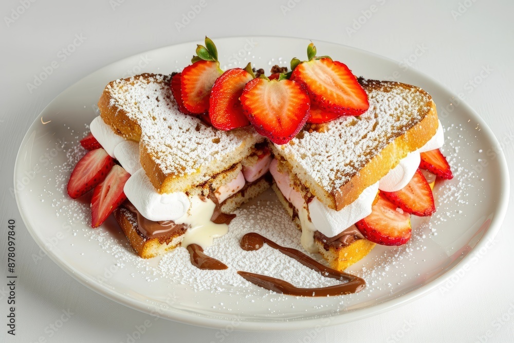 Luscious Strawberry Chocolate Panini with Marshmallow Creme Luscious Strawberry Chocolate Panini with Marshmallow Creme