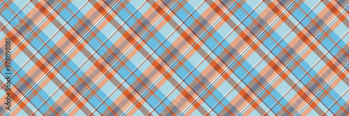 Factory vector seamless plaid, online background fabric pattern. Silky tartan texture textile check in pastel and orange colors.