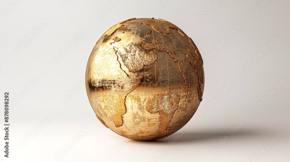 A globe of the world with detailed markings of countries and continents, A globe of the world with detailed markings of countries and continents,
