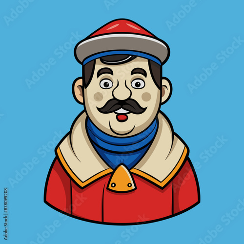 illustration of russian man