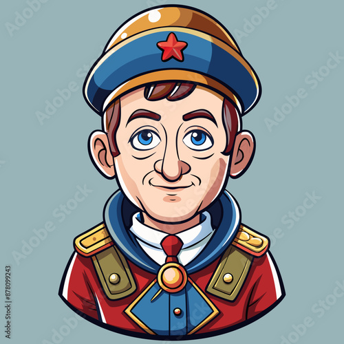 illustration of russian man