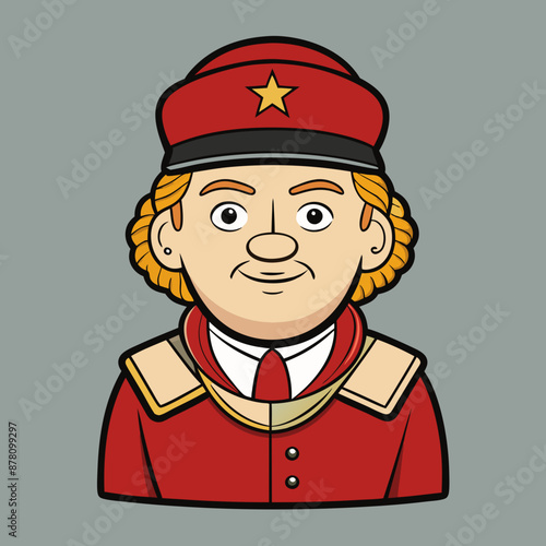 illustration of russian man