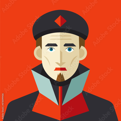 illustration of russian man