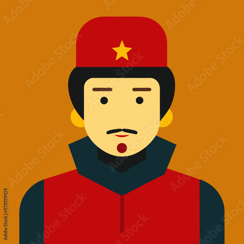 illustration of russian man