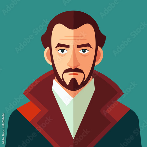 illustration of russian man