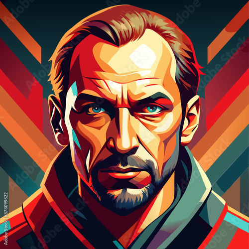 illustration of russian man