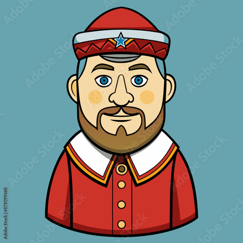 illustration of russian man