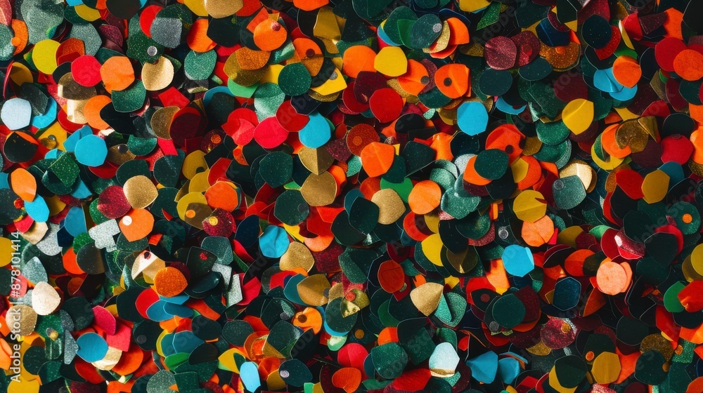 Confetti in various colors and shapes Confetti in various colors and shapes