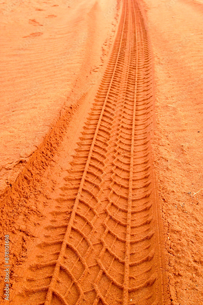 Fototapeta premium tracks in sand
