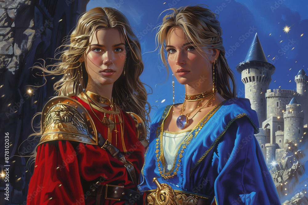 Fototapeta premium Hermanas maga y guerrera