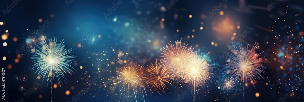 Sparkling Fireworks Celebration,Happy New Year, Beautiful creative holiday background with fireworks and Sparkling Sparkling Fireworks Celebration,Happy New Year, Beautiful creative holiday background with fireworks and Sparkling