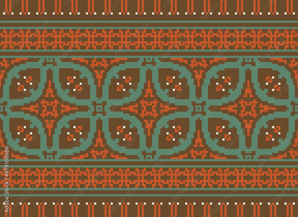 Obraz premium Tribal striped seamless pattern. Aztec geometric black-white background. Can be used in fabric design for clothes, accessories, decorative paper, wrapping,