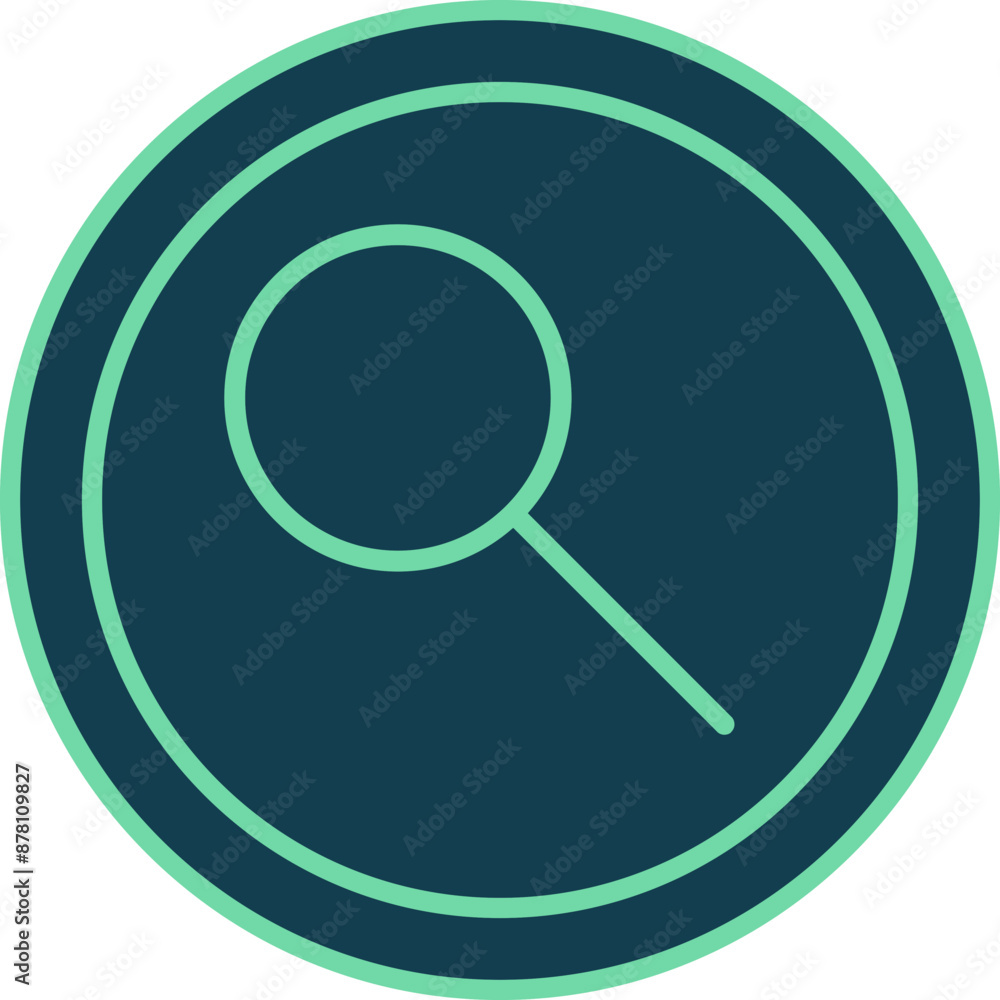 Search Button Icon in Teal Color. Search Button Icon in Teal Color.