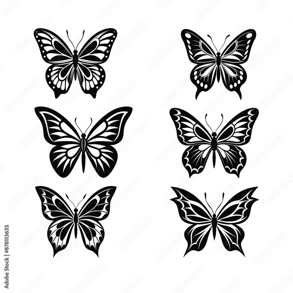 Variety species of Butterfly vector illustration Variety species of Butterfly vector illustration