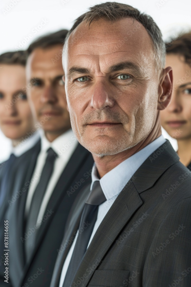 Group of professionals waiting in queue, useful for corporate or employment related projects Group of professionals waiting in queue, useful for corporate or employment related projects