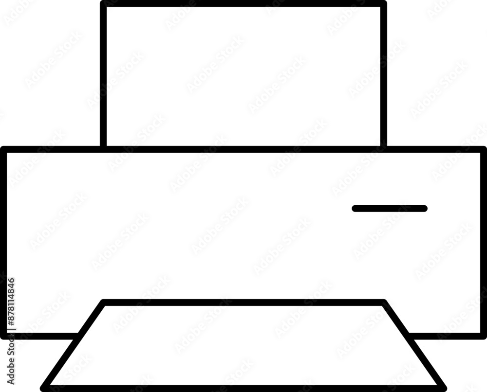 Linear Printer Icon or Symbol.