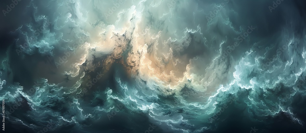 Abstract cloudscape, swirling dark grey and teal Abstract cloudscape, swirling dark grey and teal