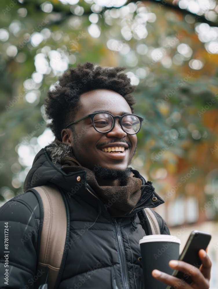 A person sipping coffee while wearing glasses A person sipping coffee while wearing glasses