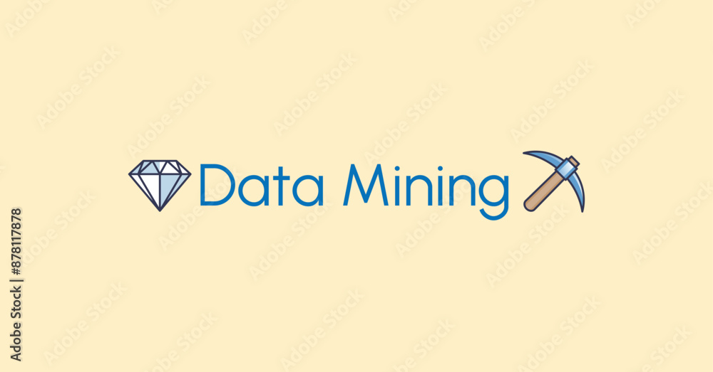 Mining text with diamond and pickaxe emojis on a beige background ...