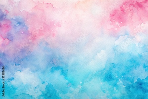 Abstract Light Blue and Pink Watercolor Background, Pink, Background, Light © joompon