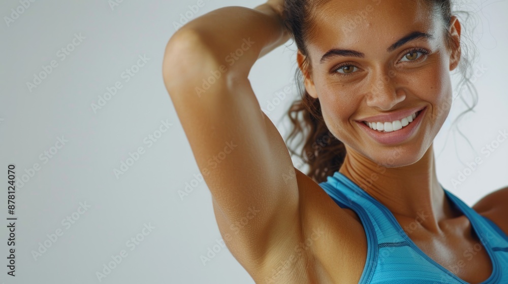 A woman holding a tennis racquet, ready for a game A woman holding a tennis racquet, ready for a game