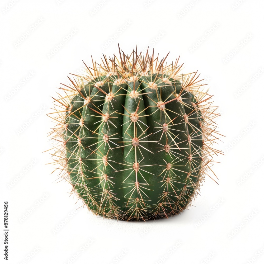 Cactus isolated on white background. Barrel cactus. Cactus isolated on white background. Barrel cactus.
