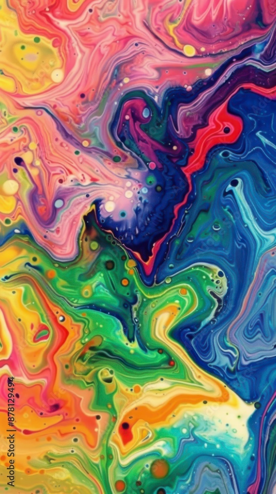 Swirling, abstract painting with vibrant colors Swirling, abstract painting with vibrant colors