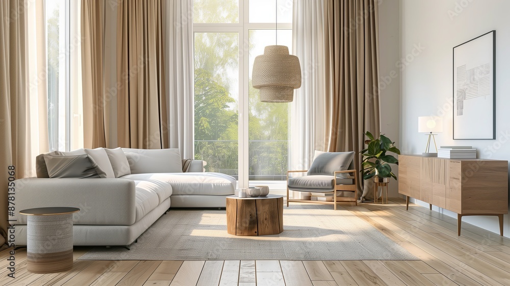 A modern apartment living room A modern apartment living room