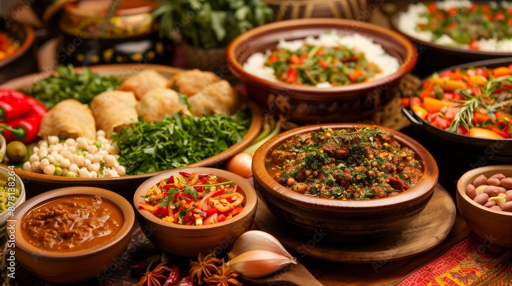 Ethnic cuisine offers delicious dishes rich in flavors, showcasing diverse traditions and heritage. Ethnic cuisine offers delicious dishes rich in flavors, showcasing diverse traditions and heritage.